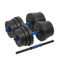 Rebel RBA-2301 Nastaviteľné činky s konektorom 2 x 15 kg, čierna a modrá