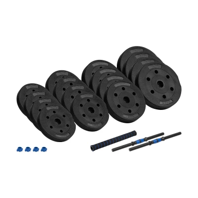Rebel RBA-2301 Nastavitelné činky s konektorem 2 x 15 kg, černomodré