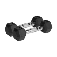 Rebel RBA-2325-02 Pogumované litinové činky HEX 2 x 2 kg