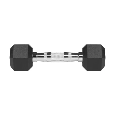 Rebel RBA-2325-02 Pogumované litinové činky HEX 2 x 2 kg