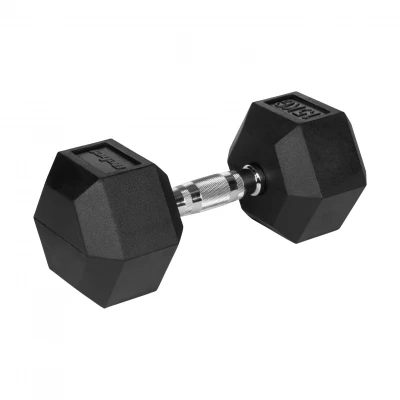 Rebel RBA-2325-15 Pogumované litinové činky HEX 2 x 15 kg