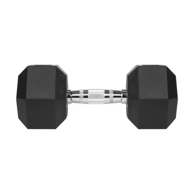 Rebel RBA-2325-15 Pogumované litinové činky HEX 2 x 15 kg