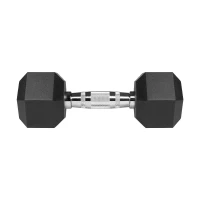 Rebel RBA-2325-07 Pogumované litinové činky HEX 2 x 7 kg
