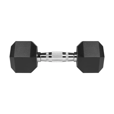 Rebel RBA-2325-07 Pogumované litinové činky HEX 2 x 7 kg