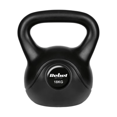 Rebel RBA-2319 Kettlebell Active 18 kg, černý