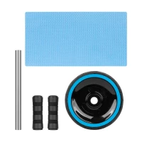 Rebel RBA-3060 Posilovací kolečko s podložkou AB Wheel AB-1, černomodré