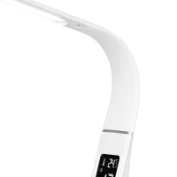 Rebel KOM1009-1 LED stolní lampa s meteo stanicí bílá
