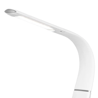 Rebel KOM1009-1 LED stolní lampa s meteo stanicí bílá