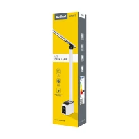 Rebel KOM1019 Stolní lampa s hodinami, 72 LED, bílá