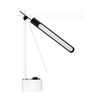 Rebel KOM1019 Stolní lampa s hodinami, 72 LED, bílá
