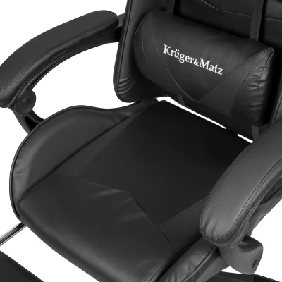 Kruger&Matz KM0790 Herné kreslo s podnožkou GX-150, čierne