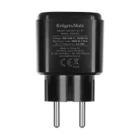 Kruger&Matz KM2202-B Smart zásuvka Connect P4 WiFi Tuya, černá