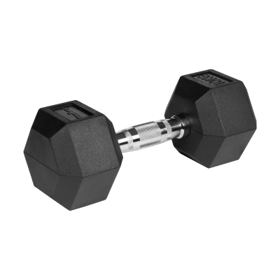 Rebel RBA-2325-10 Pogumované litinové činky HEX 2 x 10 kg