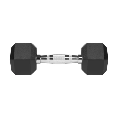 Rebel RBA-2325-04 Pogumované litinové činky HEX 2 x 4 kg