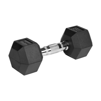 Rebel RBA-2325-08 Pogumované litinové činky HEX 2 x 8 kg