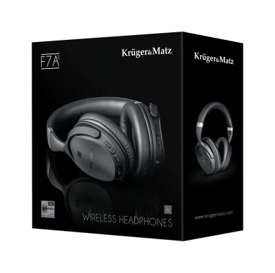 Kruger&Matz KM0655L Bezdrôtové slúchadlá F7A Lite s ANC, Bluetooth 5.0, 300 mAh, čierne
