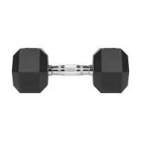 Rebel RBA-2325-12.5 Pogumované litinové činky HEX 2 x 12,5 kg