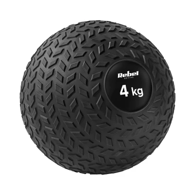 Rebel RBA-3108-4 Medicinbal Slam Ball, 23 cm, 4 kg, černý