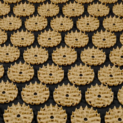 Rebel RBA-6002-GL Akupresurní masážní podložka + polštářek 72 x 42cm, černozlatá