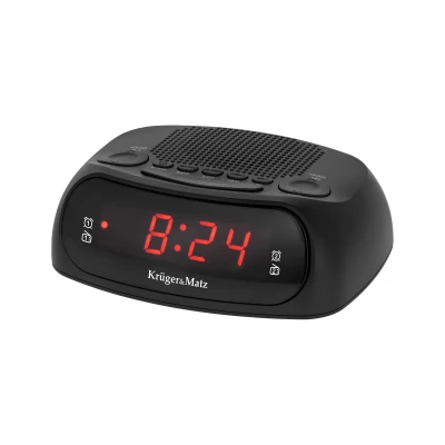 Kruger&Matz KM0824 Radiobudík LED, FM, 2x AAA 1,5 V, černý