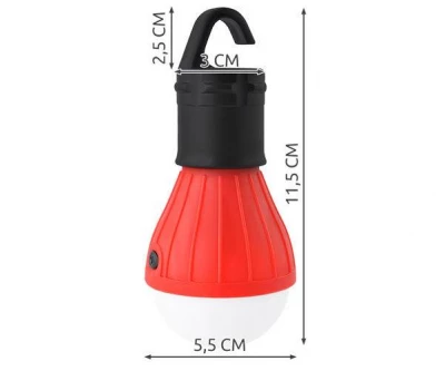 ISO 4072 Outdoorová LED žiarovka na kempovanie červená