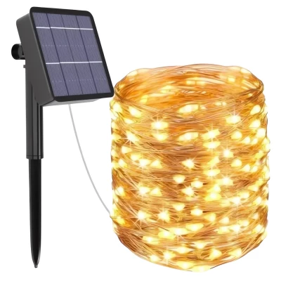 Foxter 2354 Světelný řetěz solární 200 LED, 20 m teplá bílá