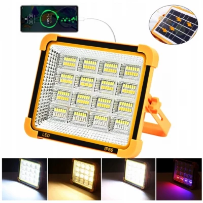 LedLight 3370 Halogenový LED solární reflektor dobíjecí USB-C, 200W