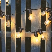 LedLight 3393 Solární dekorační řetěz girlanda 15 žárovek, 15 m, teplá bílá