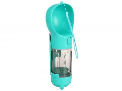 Nuxie 2384 Cestovní láhev pro psa 300 ml, 5 v 1 růžová