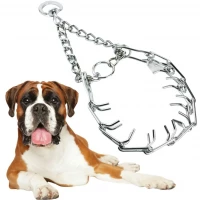 Nuxie 2933 Výcvikový obojek kovový ostnatý 50-60 cm, XXL