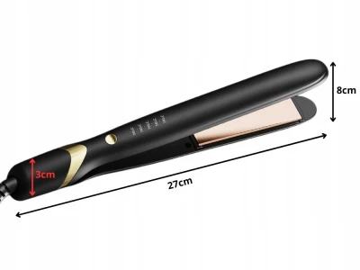 Verk 24606 Žehlička na vlasy RW-T665, 60W, 140-220°C, černá