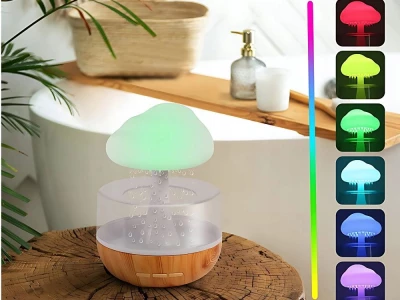 Verk 27484 Multifunkční zvlhčovač vzduchu houba, LED RGB, 200 ml, bílá