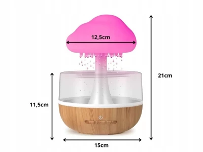 Verk 27484 Multifunkční zvlhčovač vzduchu houba, LED RGB, 200 ml, bílá