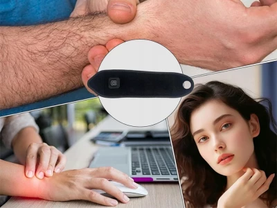 Verk 27498 Elektrická vyhřívaná ortéza na zápěstí, USB-C, černá