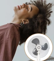 Gordon G166 Stojanový ventilátor prům. 40 cm, 60 W, bílá