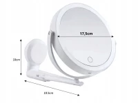 Verk 27520 LED kosmetické zrcátko, otočné 360°, bílé 