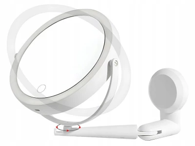 Verk 27520 LED kosmetické zrcátko, otočné 360°, bílé 