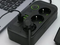Verk 12381 Predlžovací kábel s prepínačom 3 zásuvky, 4x USB, 1x UCB-C, 2 m, čierny