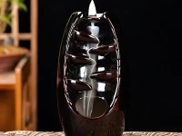 Verk 27420 Keramická aromalampa kouřový vodopád, černá