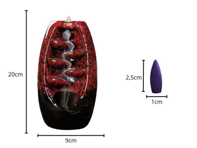 Verk 27420 Keramická aromalampa kouřový vodopád, červená