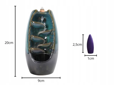 Verk 27420 Keramická aromalampa kouřový vodopád, modrá