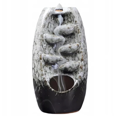 Verk 27420 Keramická aromalampa kouřový vodopád, šedá