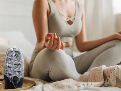 Verk 27420 Keramická aromalampa kouřový vodopád, šedá