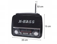 Verk 27543 Přenosné analogové rádio FM/M/SD, USB, AUX, SD, MP3, červené