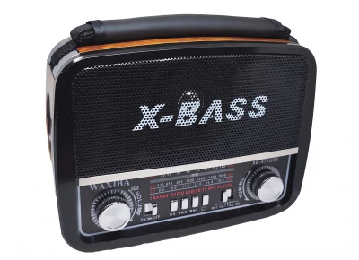 Verk 27543 Přenosné analogové rádio FM/M/SD, USB, AUX, SD, MP3, červené