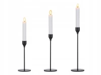 Verk 27581 Sada svietnikov Glamour, 3 ks čierna