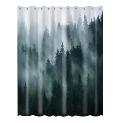 eCa ZPR21 Voděodolný sprchový závěs s 3D motivem 200 x 180 cm