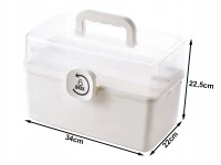 Verk 27553 Organizér na léky 20 x 13 x 9,5 cm, bílý