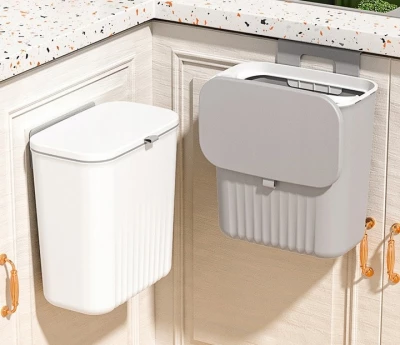 Verk 27571 Závěsný odpadkový koš s víkem 9L, bílý