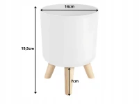Verk 27577 Květináč s nožičkami, průměr 14 cm, bílý